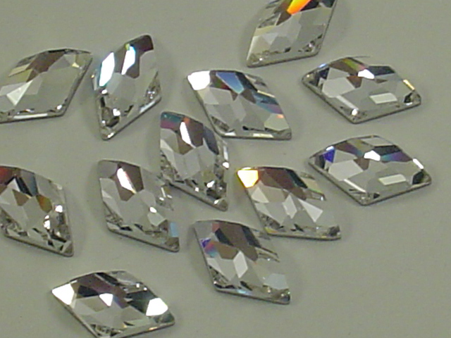 6 Pcs 10x6mm RHOMBUS CRYSTAL FLATBACK European Rhinestones